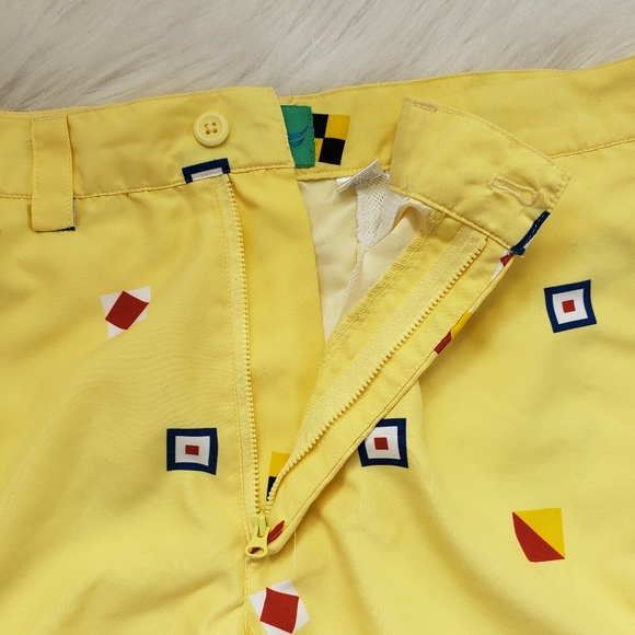 Liquid flow nautical flag print yellow swim shorts - Picture 8 of 11